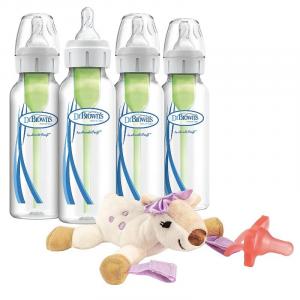 Бутылочки для кормления 4 шт. по 250 мл. + пустышка Dr. Brown’s Anti-Colic