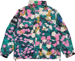Куртка Supreme x The North Face Trekking Convertible Jacket Flowers, разноцветный