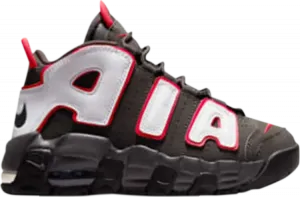 Кроссовки Nike Air More Uptempo PS 'Medium Ash Siren Red White', черный