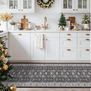 Ковровая дорожка Hy Hao Yun Lai для кухни, 61х305 см, чёрный