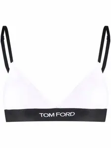 Бюстгальтер с треугольными чашками и логотипом TOM FORD, белый