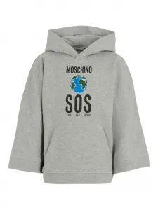 Толстовка с принтом Moschino Kids, серый