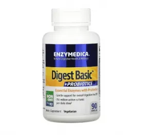 Ферменты с пробиотиками 90 капсул Digest Basic Enzymedica