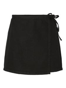 Юбка до колена Pieces, черный деним