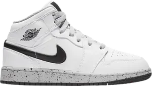 Кроссовки Air Jordan 1 Retro Mid GS White Cement, белый