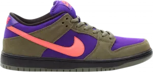 Кроссовки Nike Dunk Low Pro SB 'Medium Olive Atomic Red', зеленый