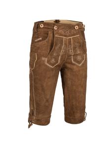 PAULGOS Брюки-бриджи из натуральной кожи, длиной до колена, светло-коричневого цвета