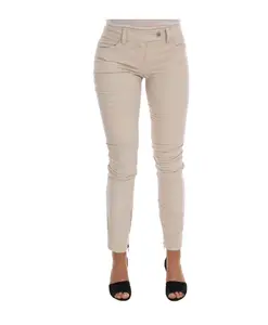 Мотоциклетные брюки из вельвета. Ermanno Scervino, бежевый