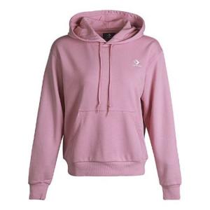 Свитер letter basical hooded sweater pink Converse, розовый
