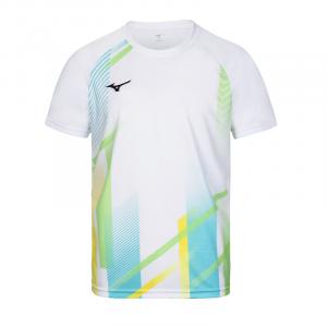 Футболка унисекс Mizuno, горохово-зелёная 72CA36Z131