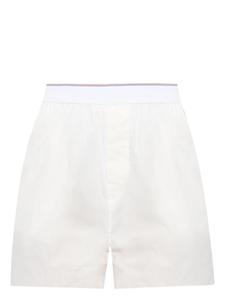Хлопковые шорты с логотипом на поясе Alexander Wang, белый