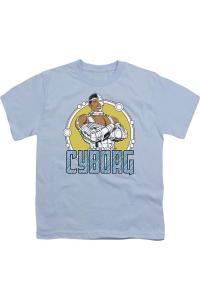 Футболка с коротким рукавом DC Comics Cyborg для детей Gildan, светло-голубой