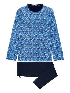 Длинная пижама HOM  Vibe, синий/темно-синий