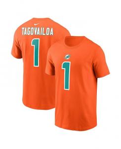 Мужская футболка Tua Tagovailoa Orange Miami Dolphins с именем и номером игрока Nike, оранжевый