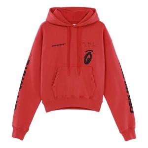 Толстовка fw19 splitted arrows oversized graffiti hooded fleece men red Off-White, красный