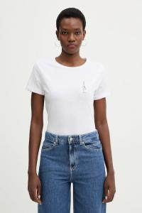 Хлопковая футболка c elove 1 BOSS Orange, белый