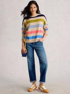 Джемпер в полоску из кашемира White Stuff