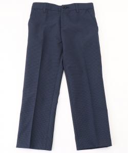 Длинные брюки в мелкую клетку (110-130 см) Comme Ca Ism, цвет Navy