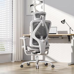 Кресло SIHOO M57C Second Generation - Integrated Armrest [Gray Mesh], эргономичное, компьютерное, офисное, игровое, для дома и учеды, с регулируемой высотой подлокотников, стальными ножками и вращением