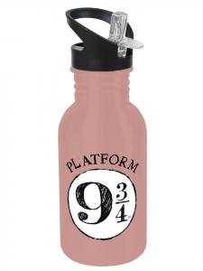 Geda Labels Спортивная бутылка для воды HP Hogwarts Express с акварельным рисунком, розовая, 500 мл