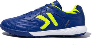 Футбольные бутсы KELME для мужчин на искусственное покрытие - уличные/заловые кроссовки унисекс для взрослых - профессиональные футбольные туфли из кожи теленка - TF, синий