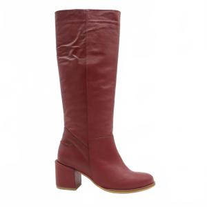 Женские кожаные ботинки до колена Cleo в красном цвете Stivali New York