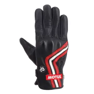 Защитные перчатки Helstons Motul Oil leather, черный