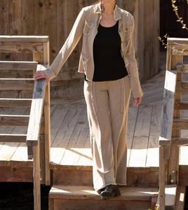 Широкие брюки из твила, бежевого цвета Xcvi, бежевый