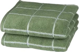 Полотенца для рук ROSS "Кашемир в клетку", (2 шт.), в модных цветах 50х100 см (2 шт.), цвет piniengrün