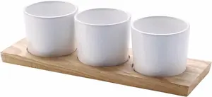 Сервировочная миска Continenta, 4 предмета, керамическая, можно мыть в посудомоечной машине Ø 7 см, белый