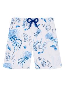 Vilebrequin Kids плавки-шорты Medusa and Shells, белый