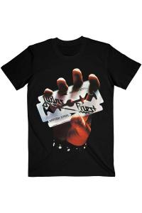 Британская стальная хлопковая футболка Judas Priest, черный