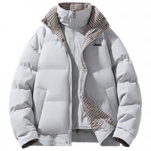 Пуховик Unisex Stand Collar Moderate Jeep, warm серый[women's size small]