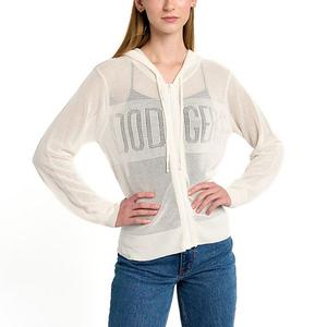 Женская черная худи на молнии Los Angeles Dodgers летняя сетчатая Lusso