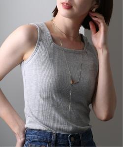 Майка с квадратным вырезом в рубчик Pourvous, цвет Heather Gray