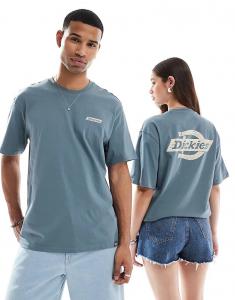 Футболка Dickies Heritage с принтом логотипа на спине в виде мелков, средне-синего цвета — эксклюзивно для ASOS