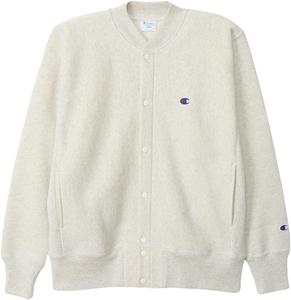 Мужская толстовка Champion с длинными рукавами и круглым вырезом, хлопок 11,5 унций, флисовая подкладка производства США, вышитый логотип, застежка на кнопках REVERSE WEAVE, C3-A020, овсяный