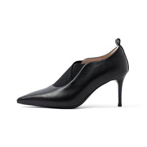 Туфли женские на высоком каблуке Comely, цвет Black (sheepskin suede)