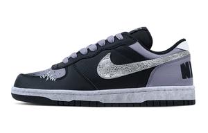 Мужские низкие скейтерские кроссовки Big Ink Silver Dragon Pattern, устойчивые к истиранию, дышащие, черно-фиолетовые Nike, черный фиолетовый