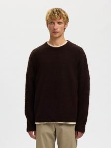 SELECTED Свитер в темно-коричневом цвете