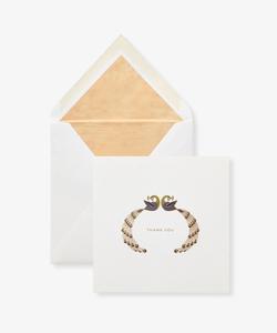 Благодарственная открытка «Павлин»