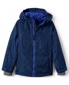 Утепленная зимняя куртка для девочек Lands' End, зеленый