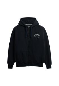 Толстовка с капюшоном на молнии Superdry Athletic Essentials, черный