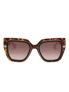 Солнцезащитные очки в оправе черепаховой расцветки Roberto Cavalli, коричневый