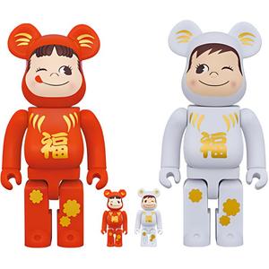 BE@RBRICK Дарума Пэко-тян и Поко-тян из 4 красный/белый