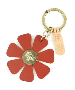 Брелок для ключей Il Bisonte из кожи с цветком