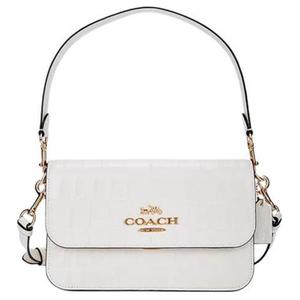 Сумка кроссбоди из телячьей кожи Brynn на плечо женская меловая белая COACH