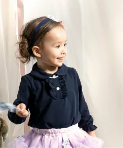 Классическая блузка с оборками Panpantutu, цвет Navy