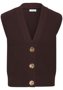 Вязаный жилет LASCANA, темно-коричневый