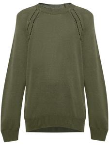 Джемпер из тонкого хлопка Jil Sander, зеленый